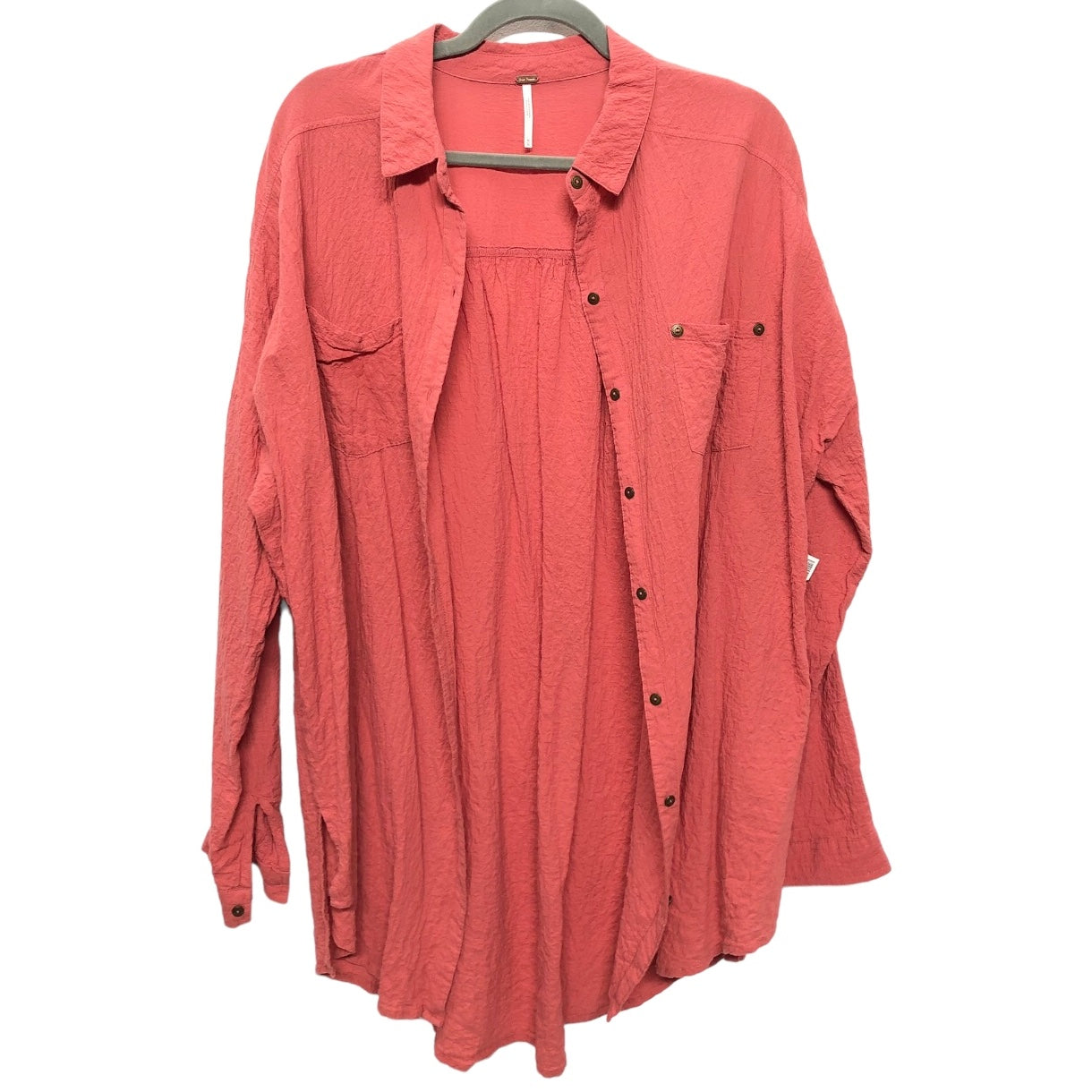 Red Top Long Sleeve Free People, Size M