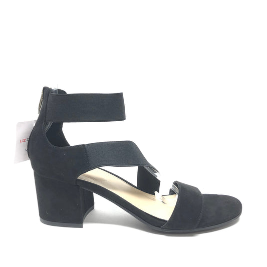 Black Sandals Heels Block Liz Claiborne, Size 8.5