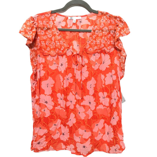 Orange Blouse Short Sleeve Dr2, Size Xxl