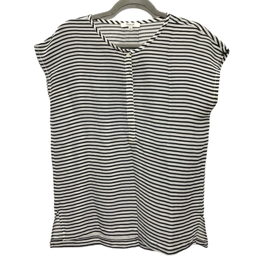 Striped Pattern Blouse Short Sleeve Madewell, Size S