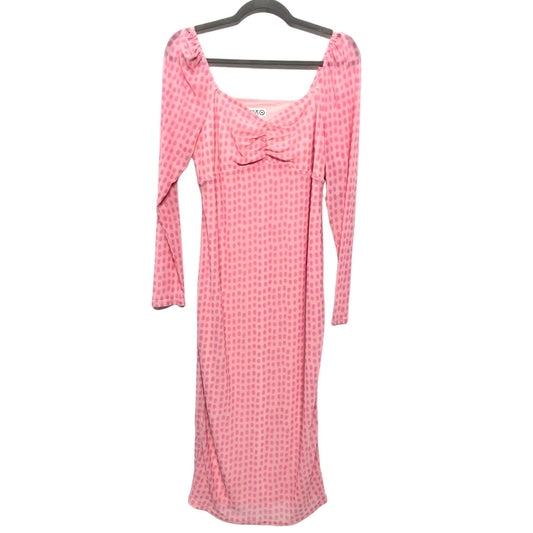 Pink Dress Casual Midi Target-designer, Size M