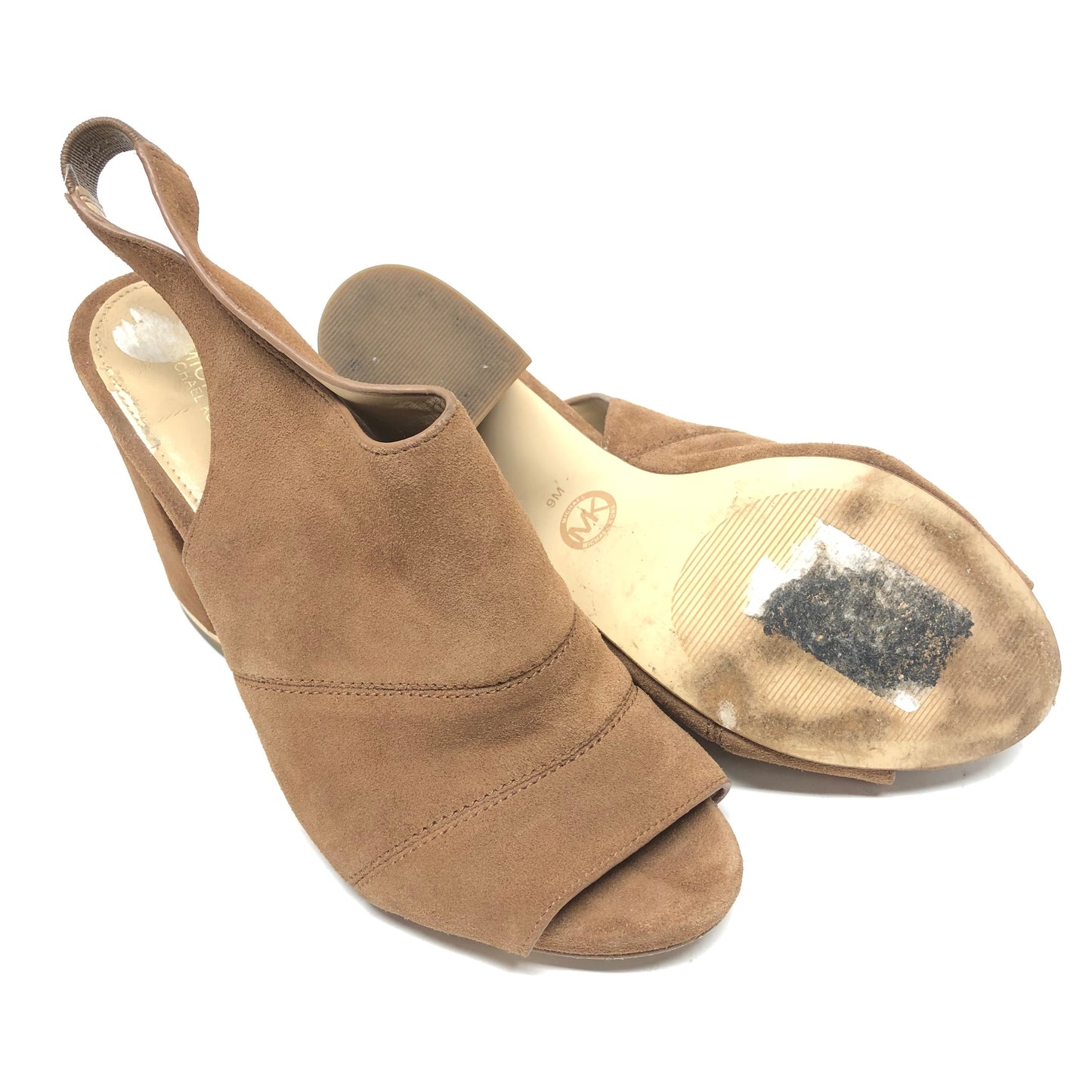 Brown Shoes Heels Block Michael By Michael Kors, Size 9
