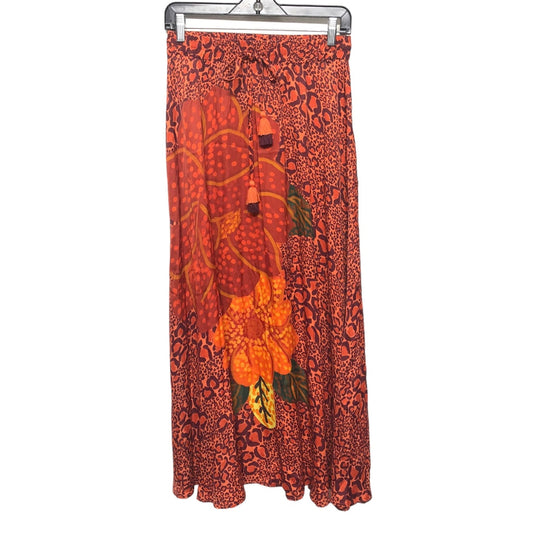 Skirt Maxi By Farm Rio In Orange, Size: S