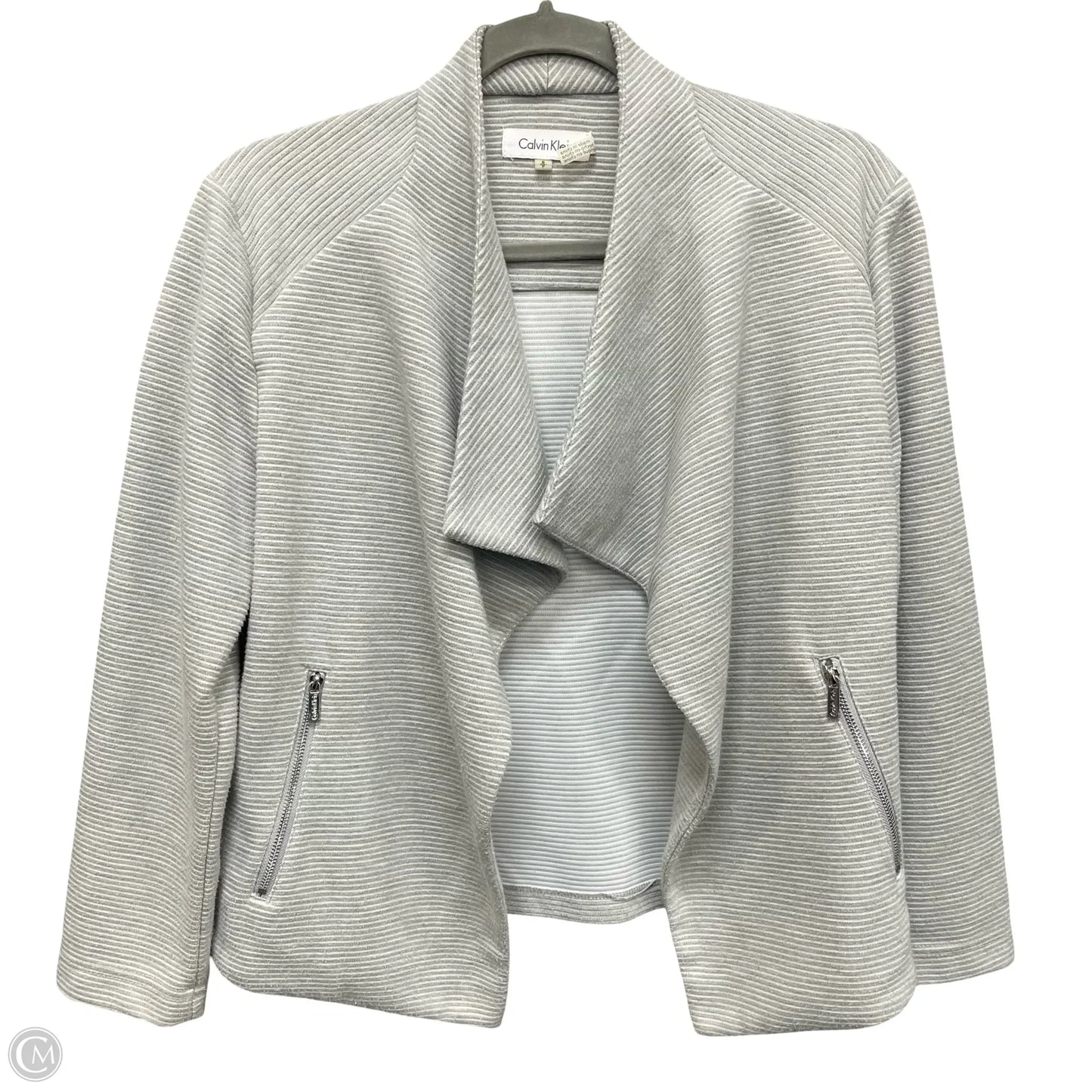 Blazer By Calvin Klein In Grey, Size: S