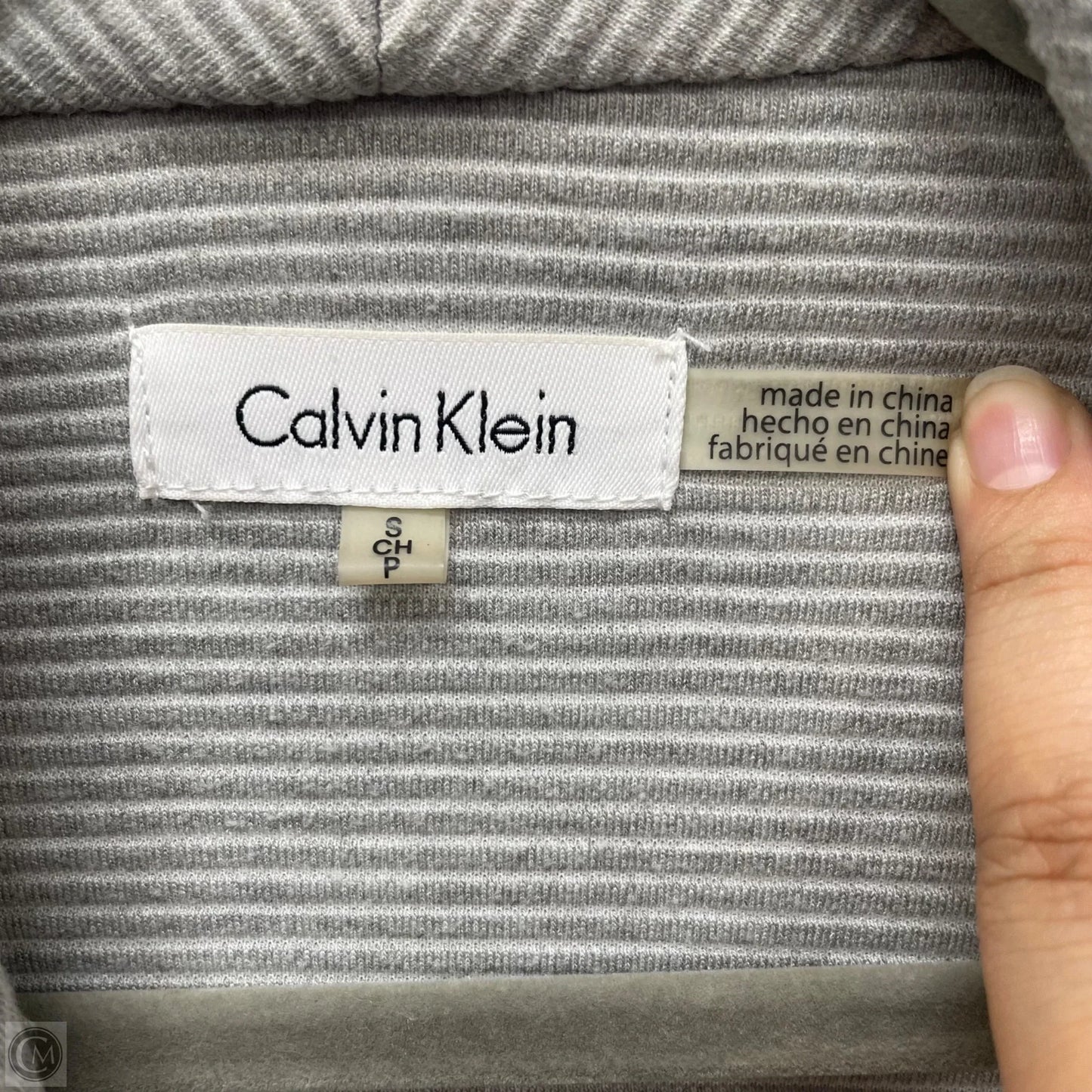 Blazer By Calvin Klein In Grey, Size: S