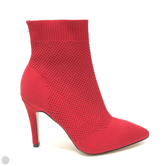 Boots Ankle Heels By Mia In Red, Size: 6