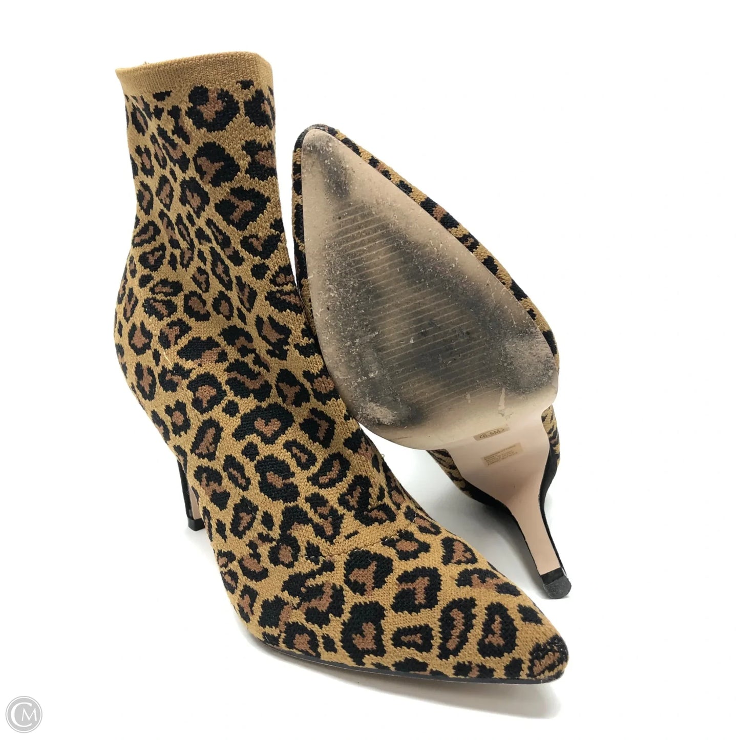 Boots Ankle Heels By Mia In Leopard Print, Size: 6.5