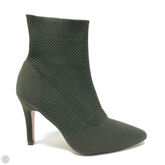 Boots Ankle Heels By Mia In Green, Size: 6