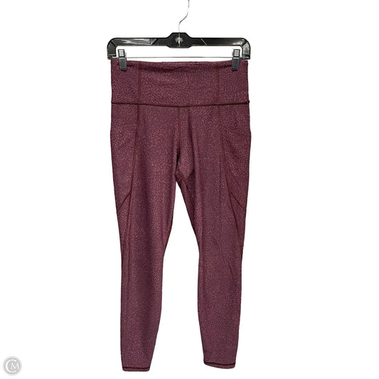 Athletic Leggings By Athleta In Maroon, Size: S
