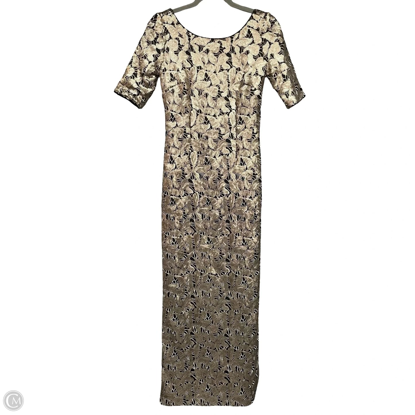 Dress Casual Maxi By Laundry In Black & Gold, Size: 2