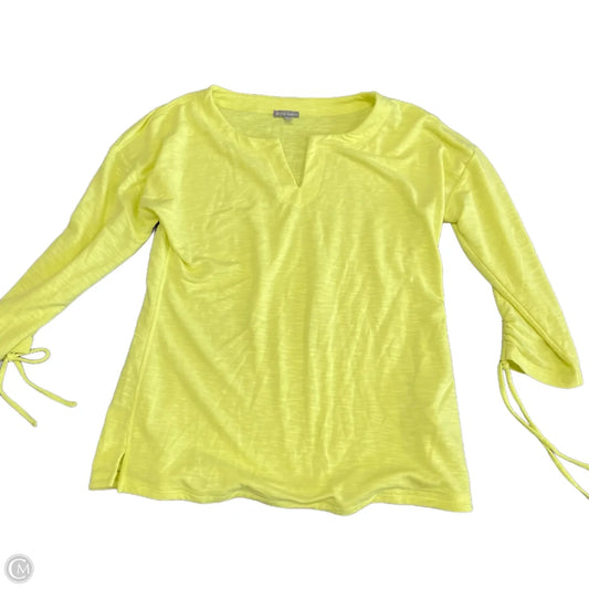 Top 3/4 Sleeve By Talbots In Yellow, Size: S