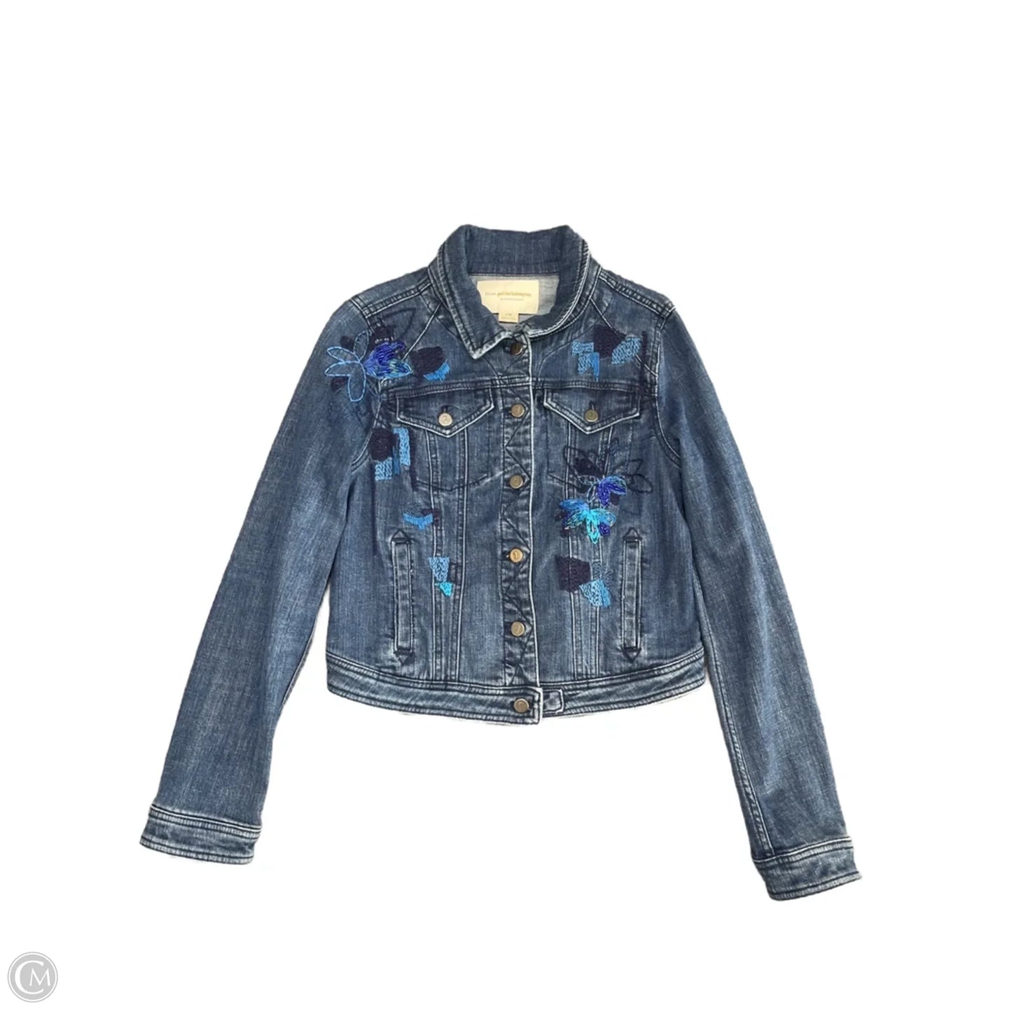 Jacket Denim By Pilcro In Blue, Size: M