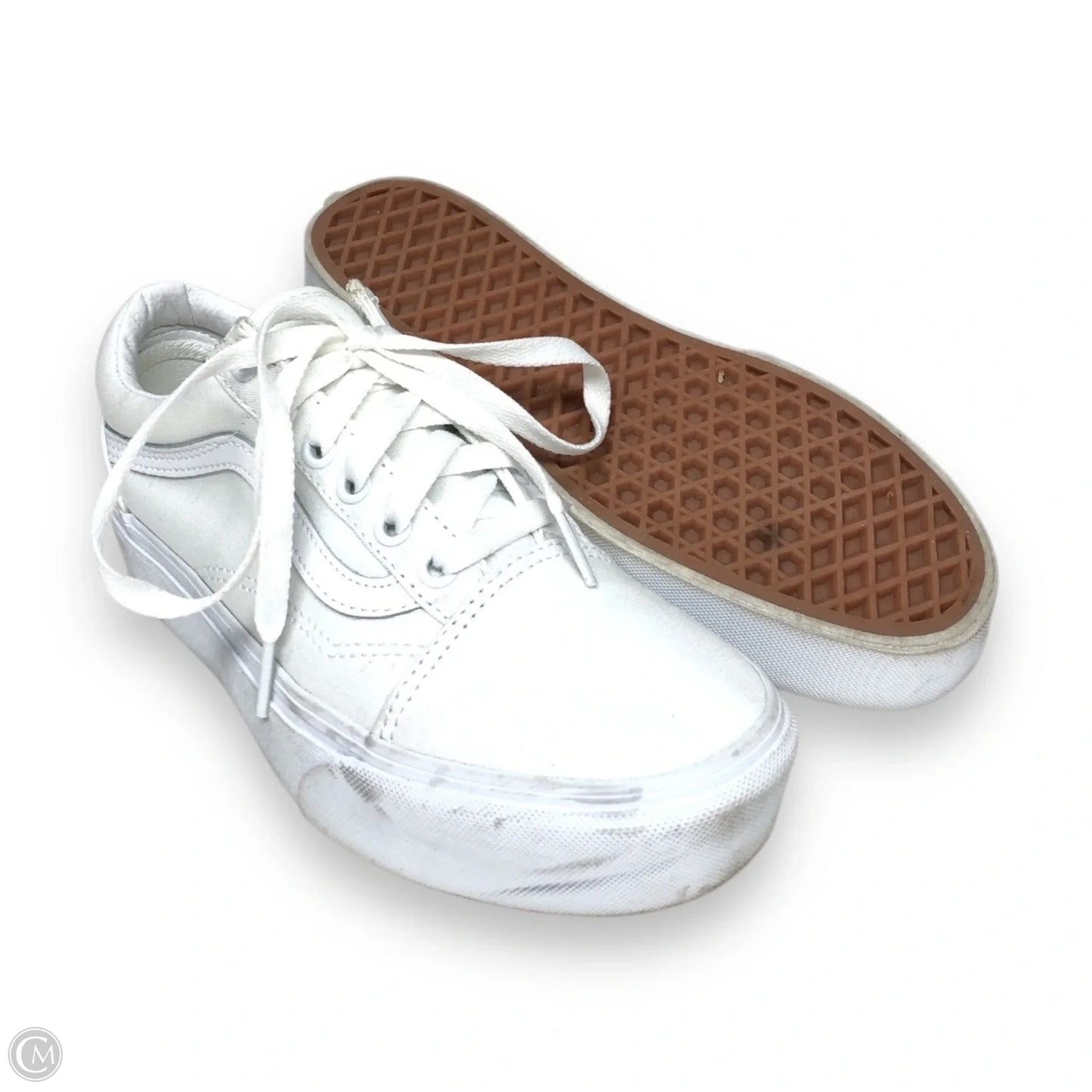 Shoes Sneakers By Vans In White, Size: 7