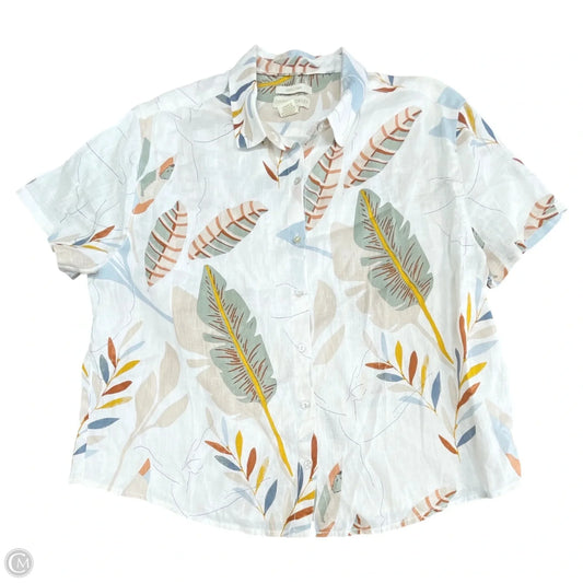 Top Short Sleeve By Cynthia Rowley In White, Size: L