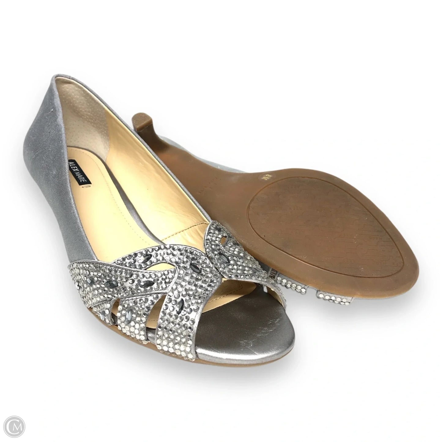 Shoes Heels Kitten By Alex Marie In Grey, Size: 8