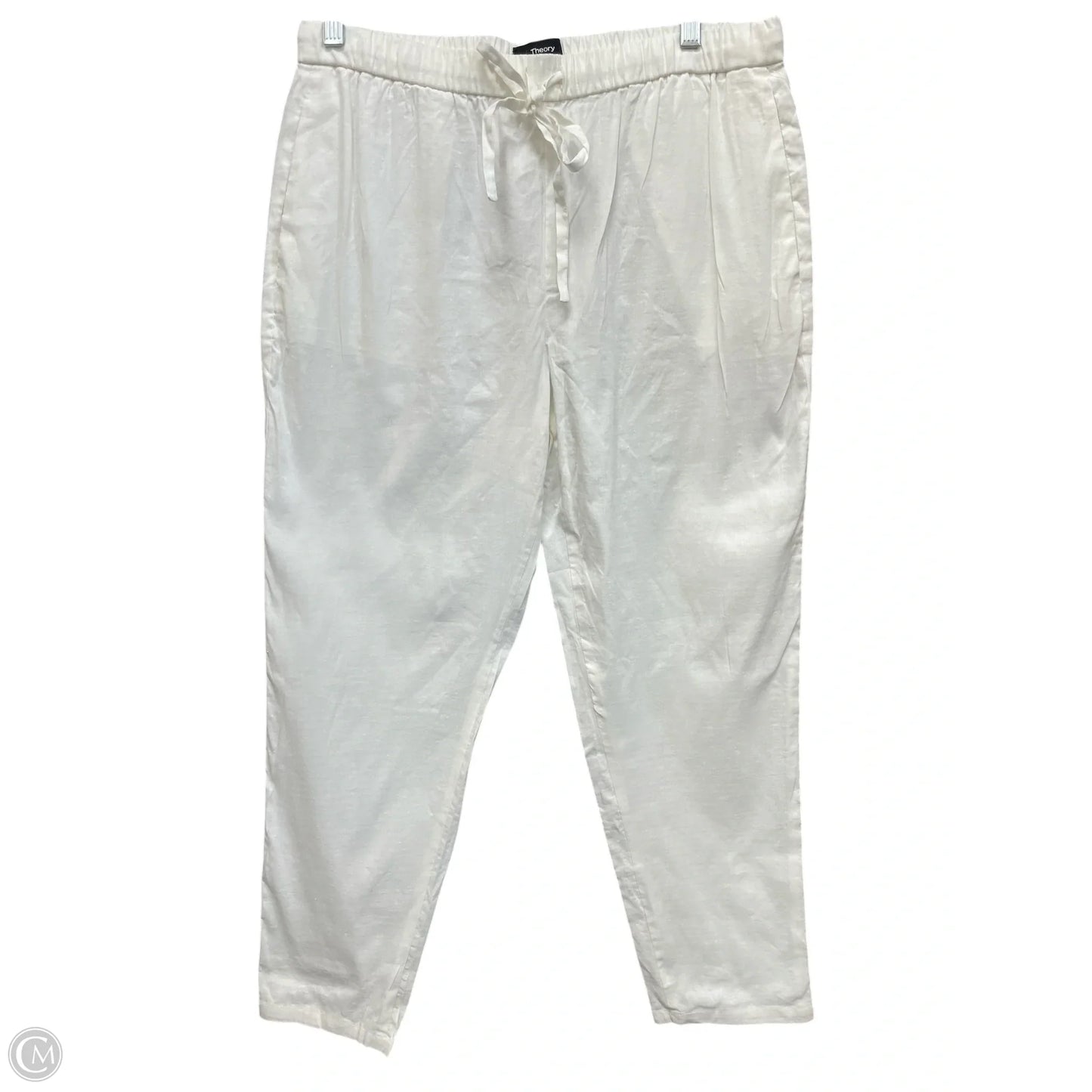 Pants Linen By Theory In White, Size: M