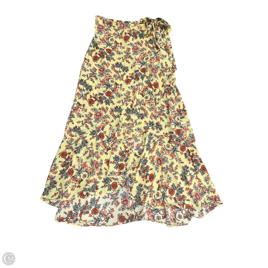 Skirt Midi By Max Studio In Yellow, Size: Xs