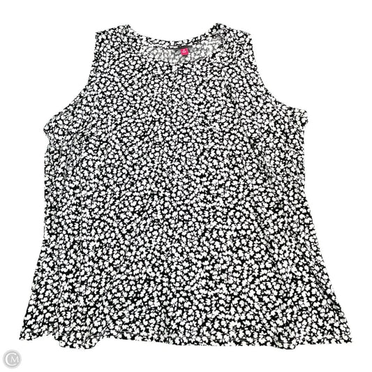 Top Sleeveless By Vince Camuto In Black & White, Size: 2x
