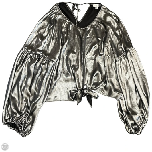 Top Long Sleeve By Gianni Bini In Silver, Size: Xl
