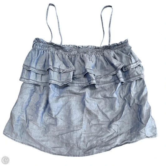 Top Sleeveless By Loft In Blue, Size: L