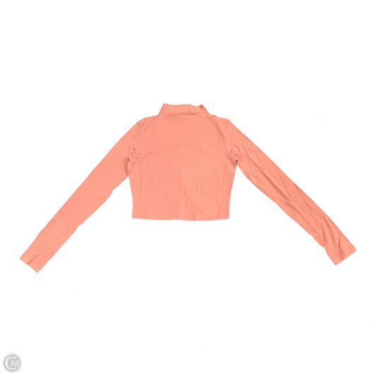 Athletic Top Long Sleeve Collar By Lululemon In Pink, Size: 4