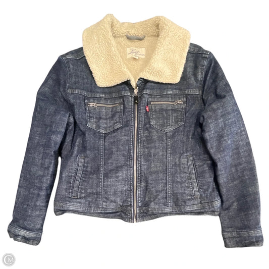 Jacket Faux Fur & Sherpa By Levis In Blue, Size: Xl