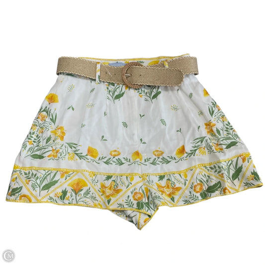 Shorts By Antonio Melani In White & Yellow, Size: 4