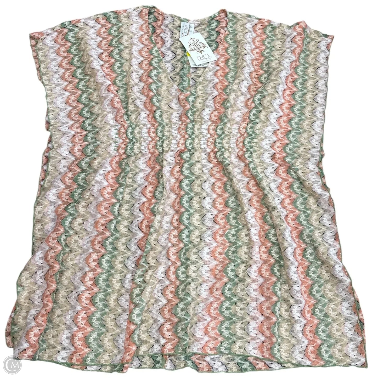 Swimwear Cover-up By Clothes Mentor In Green & Pink, Size: L