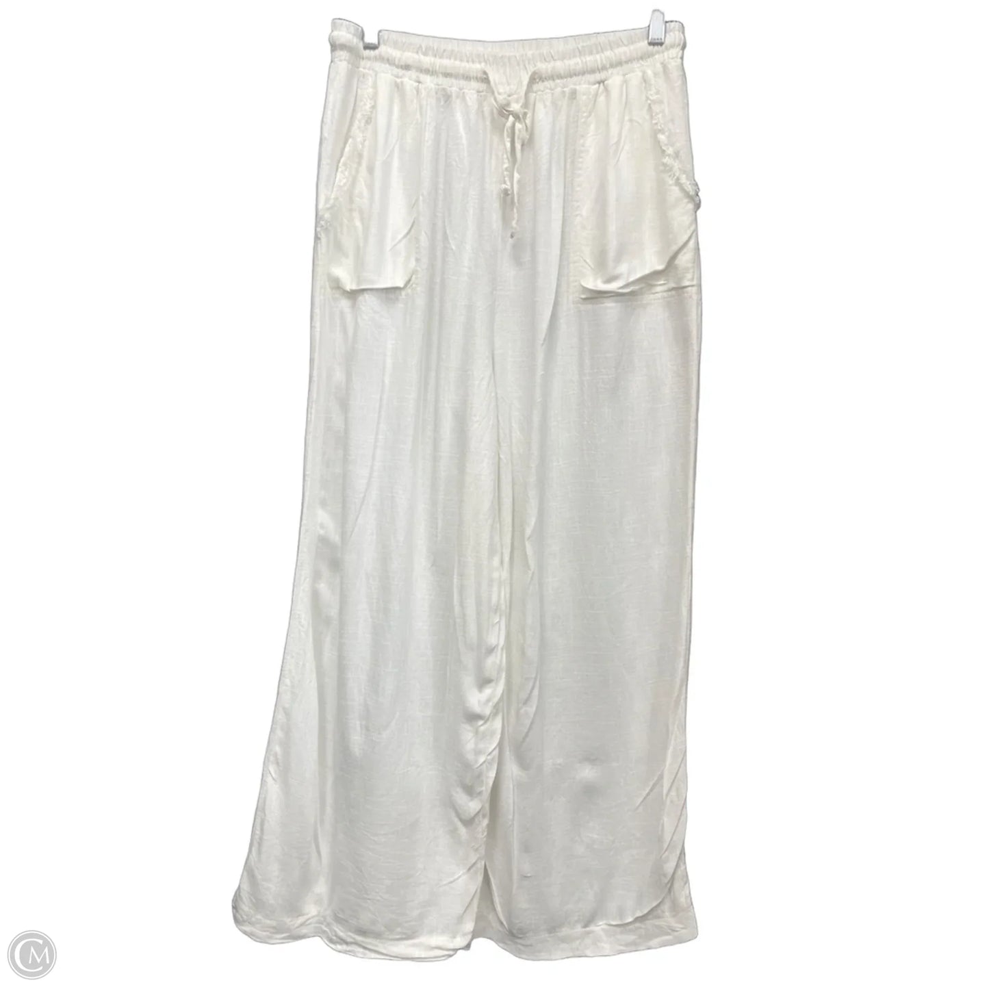 Pants Linen By Zenana In White, Size: L