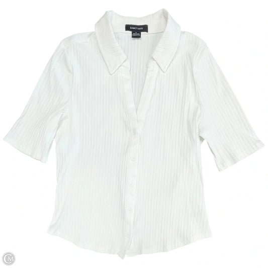 Top Short Sleeve By Sanctuary In White, Size: L