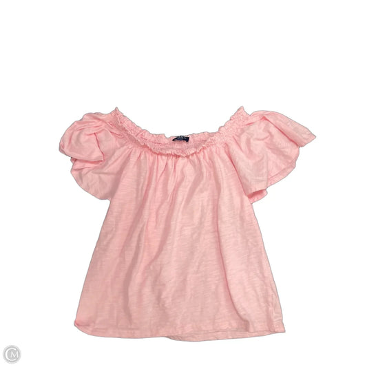Top Short Sleeve By Chaps In Pink, Size: M
