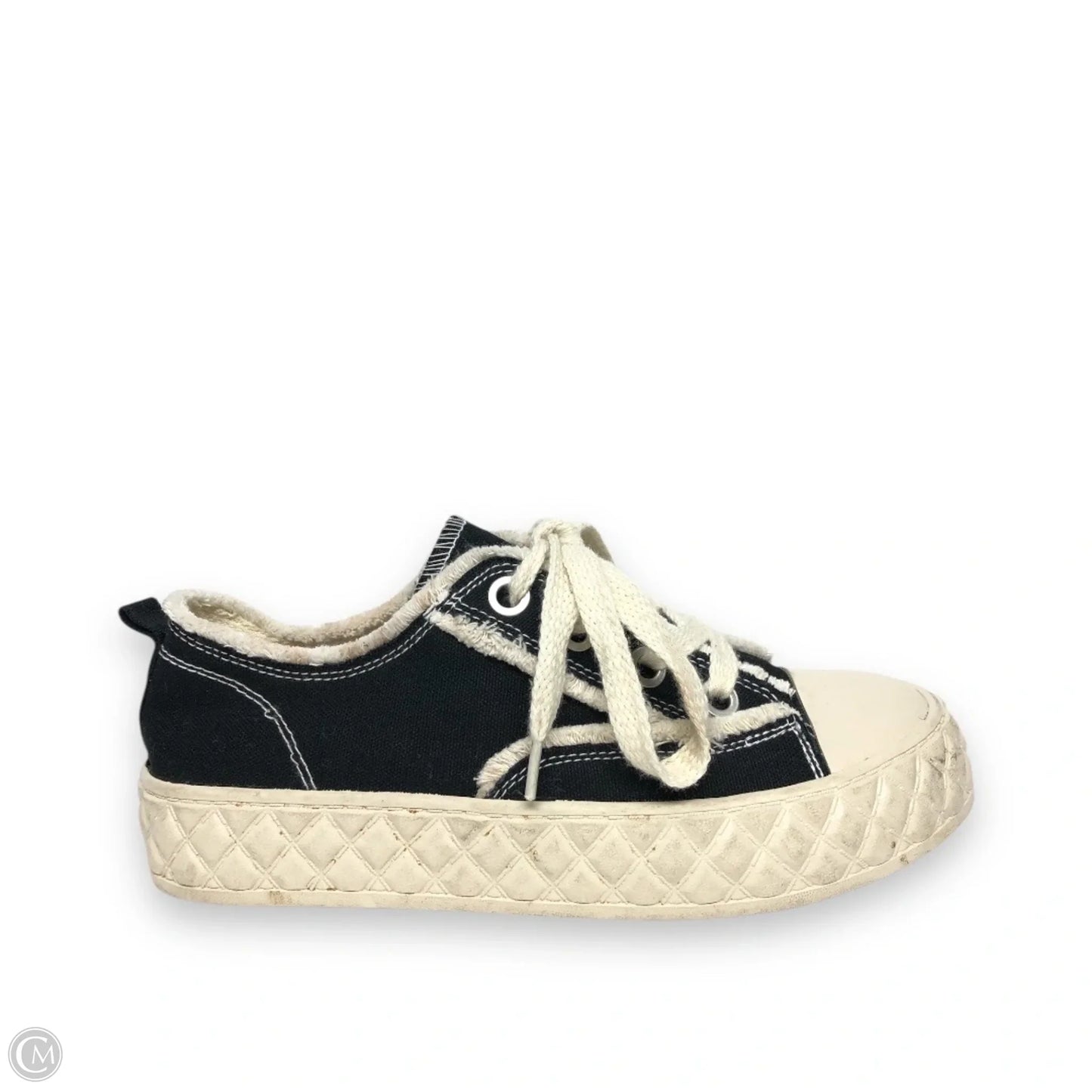 Shoes Sneakers By Clothes Mentor In Black & White, Size: 8