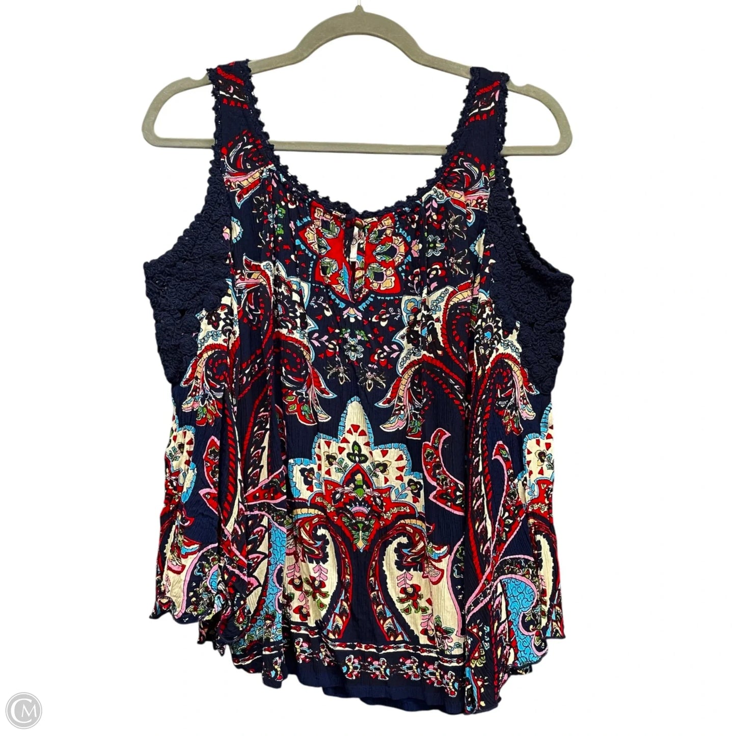 Top 3/4 Sleeve By Bila In Navy, Size: L