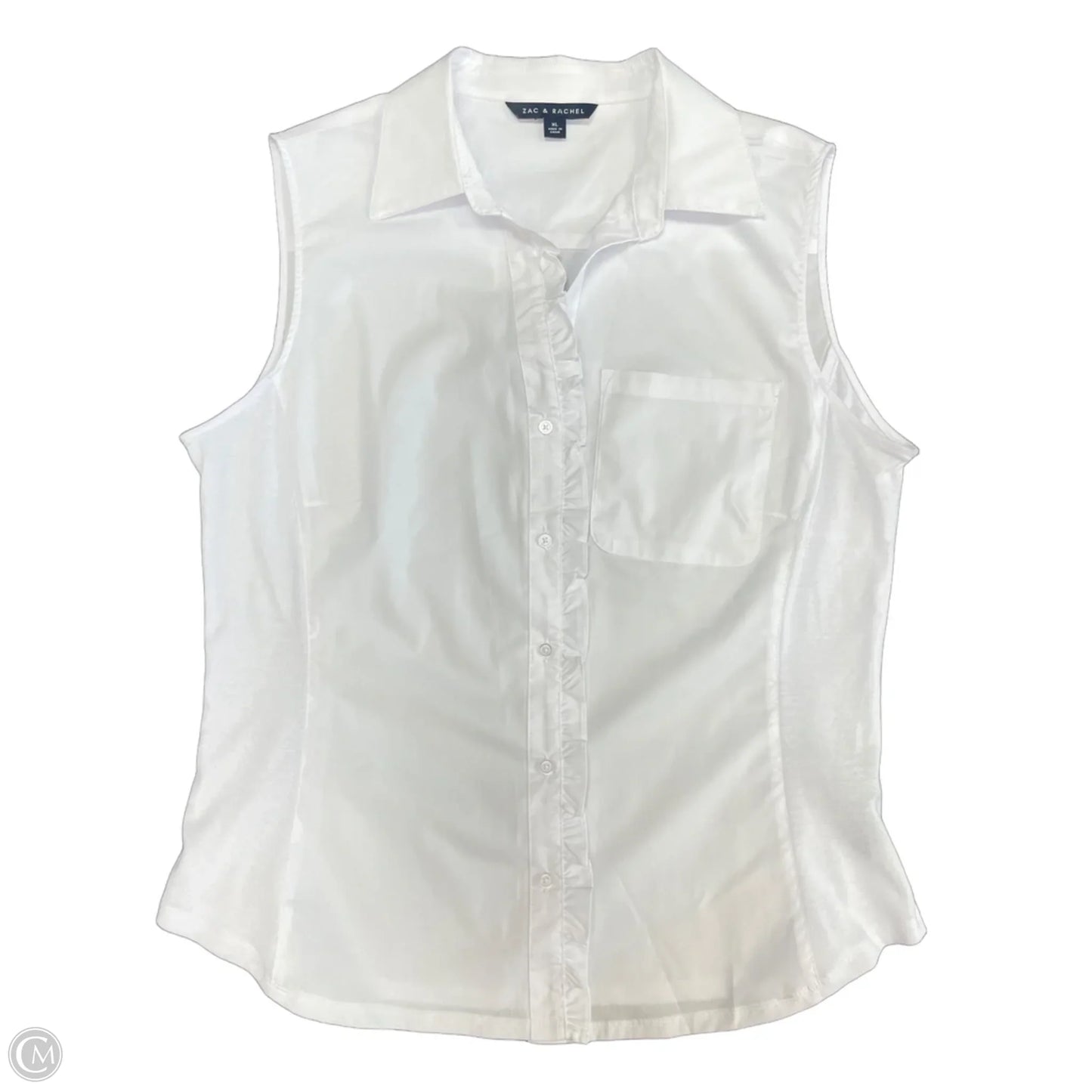 Top Sleeveless By Zac And Rachel In White, Size: Xl