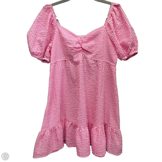 Dress Casual Short By Shein In Pink & White, Size: 6