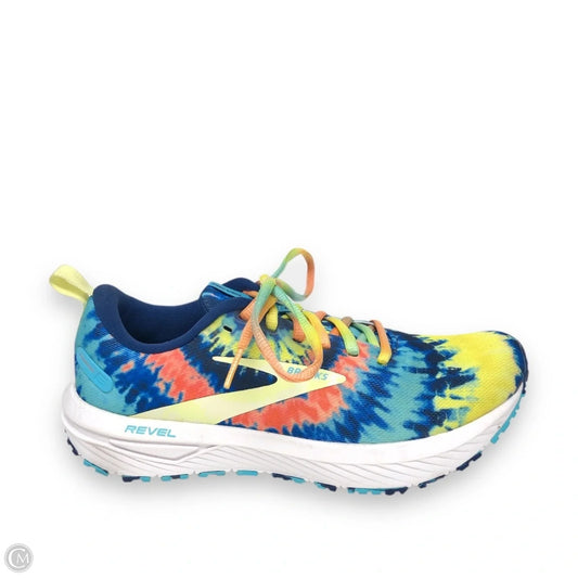 Shoes Athletic By Brooks In Blue & Yellow, Size: 9