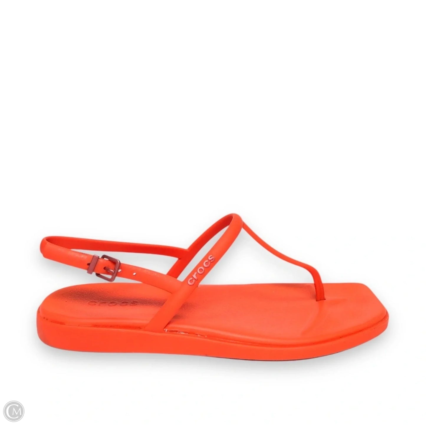 Sandals Flip Flops By Crocs In Orange, Size: 7