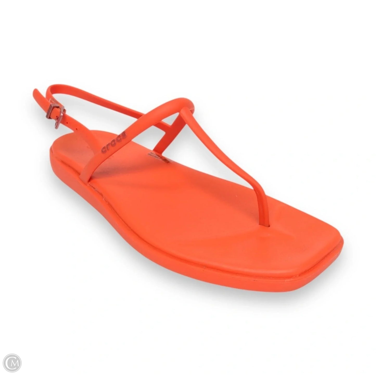 Sandals Flip Flops By Crocs In Orange, Size: 7