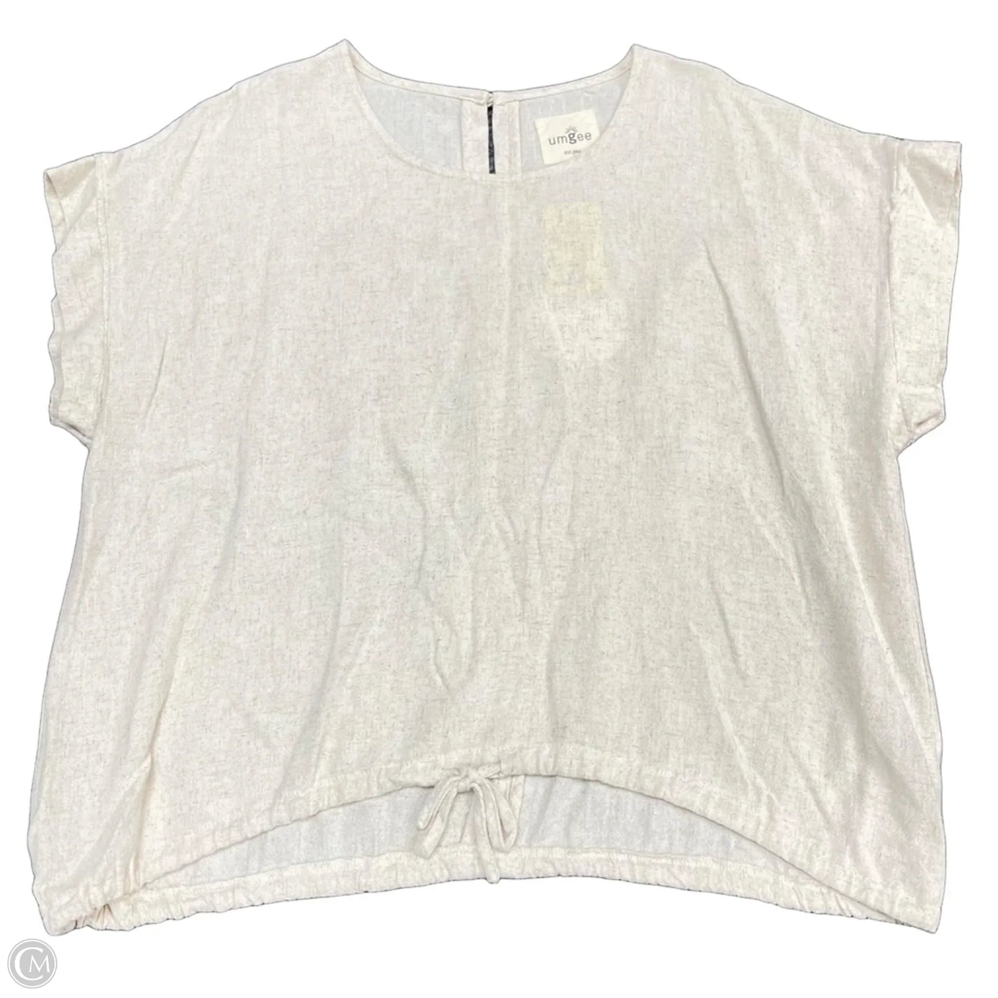 Top Short Sleeve By Umgee In Beige, Size: L