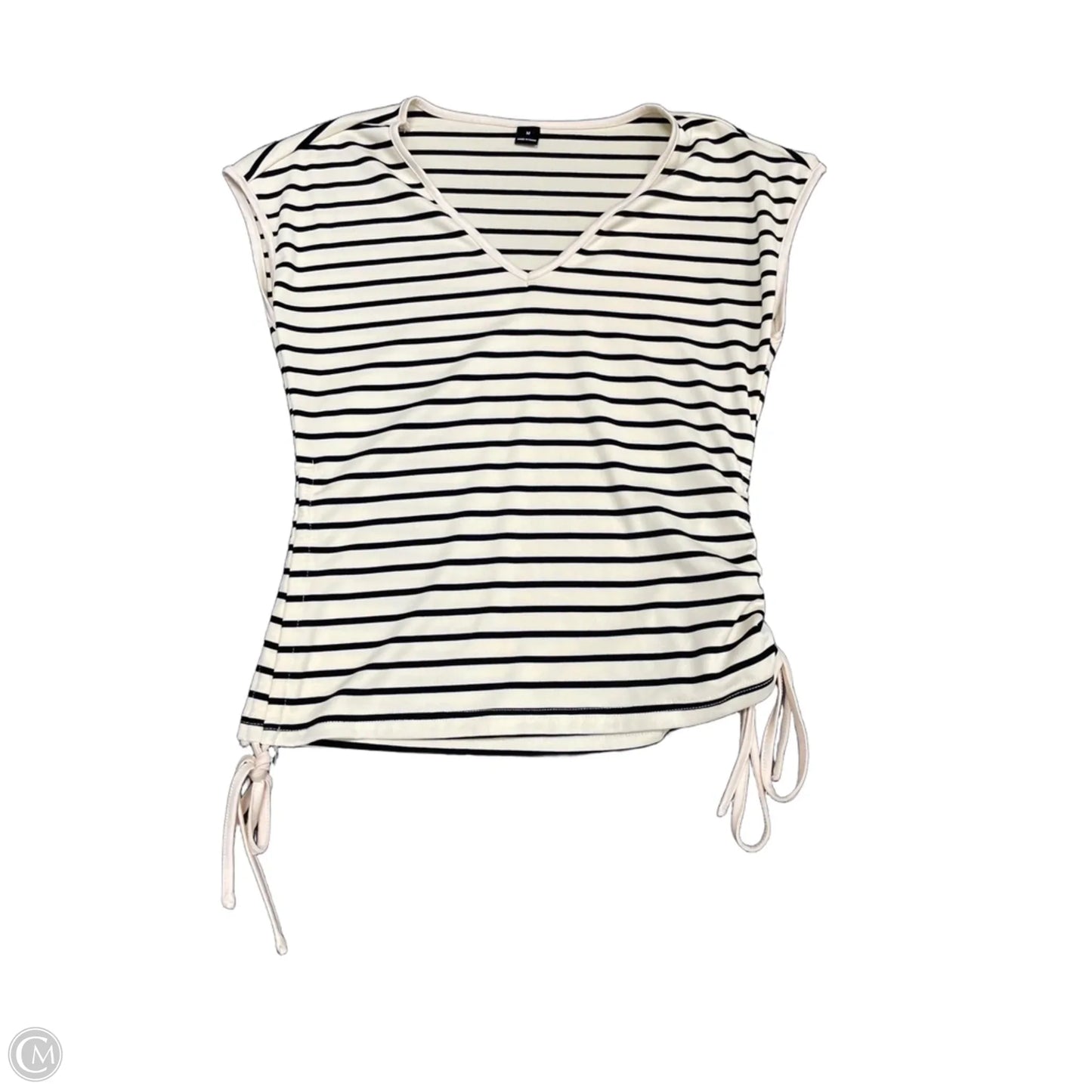 Top Sleeveless By Shein In Black & Cream, Size: M