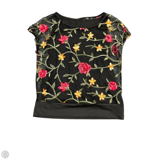 Top Short Sleeve By Shein In Black, Size: M