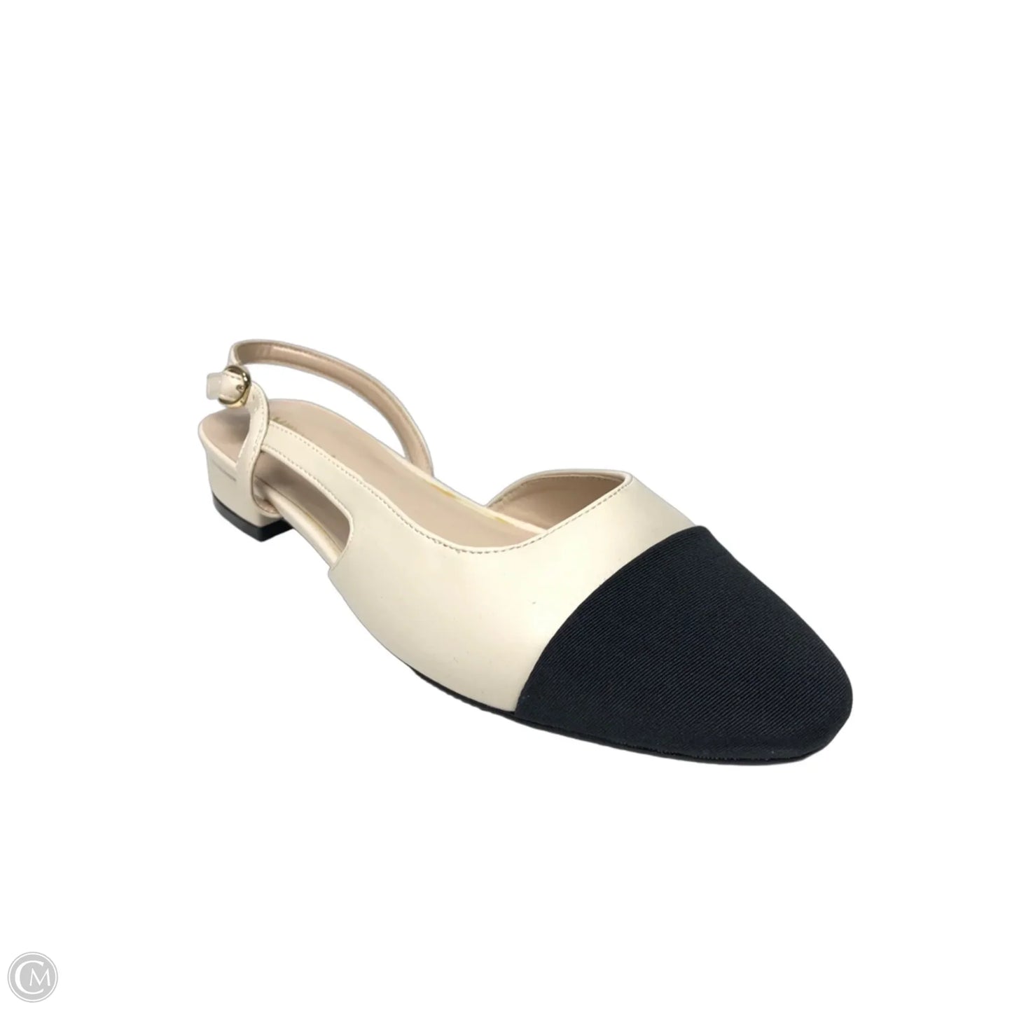 Shoes Flats By Clothes Mentor In Black & Cream, Size: 9