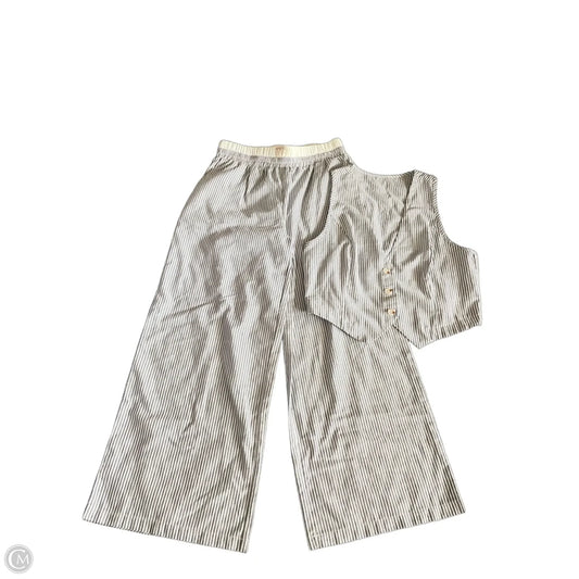 Pants Set 2pc By Shein In Grey & White, Size: L