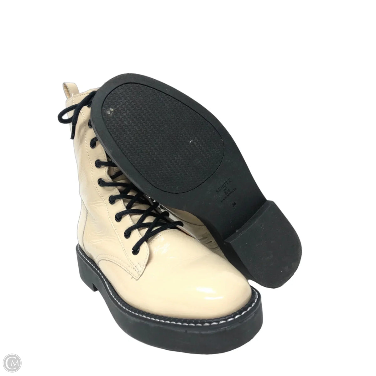 Boots Combat By Schutz In Cream, Size: 7.5