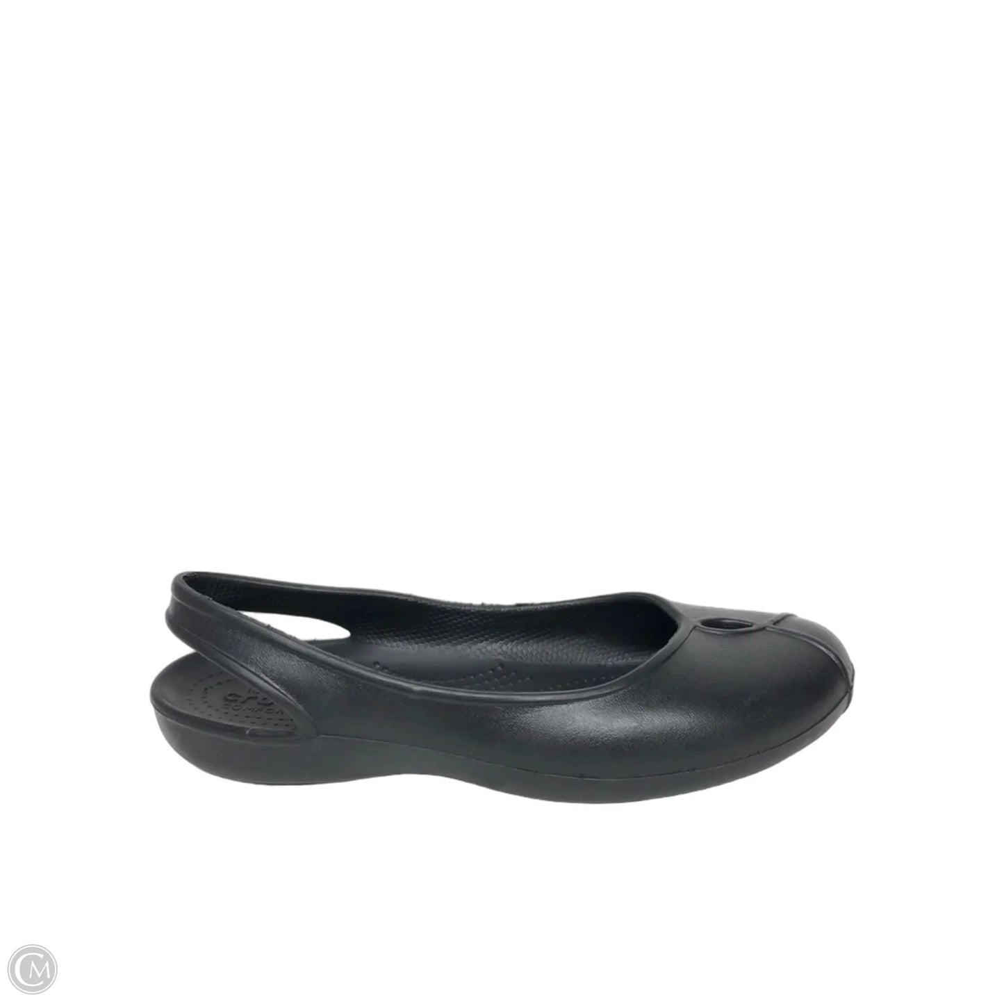 Shoes Flats By Crocs In Black, Size: 8