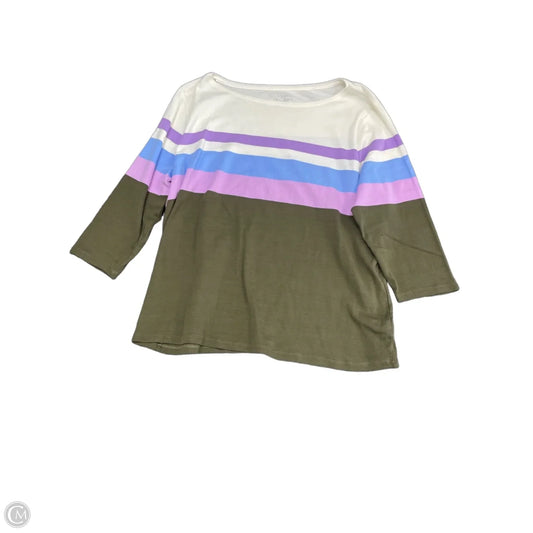 Top Long Sleeve By Talbots In Multi-colored, Size: 3x