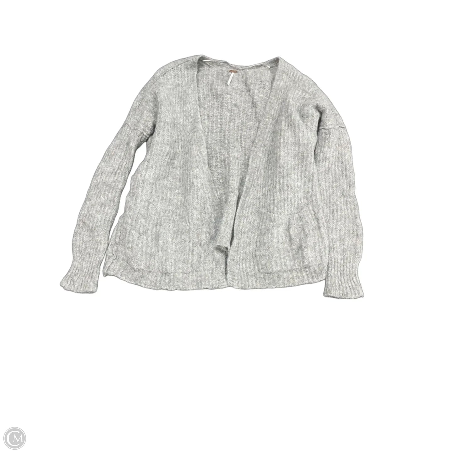 Sweater Cardigan By Free People In Grey, Size: M