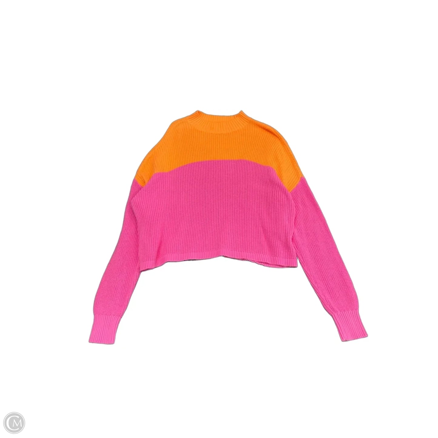 Sweater By Bar Iii In Orange & Pink, Size: M