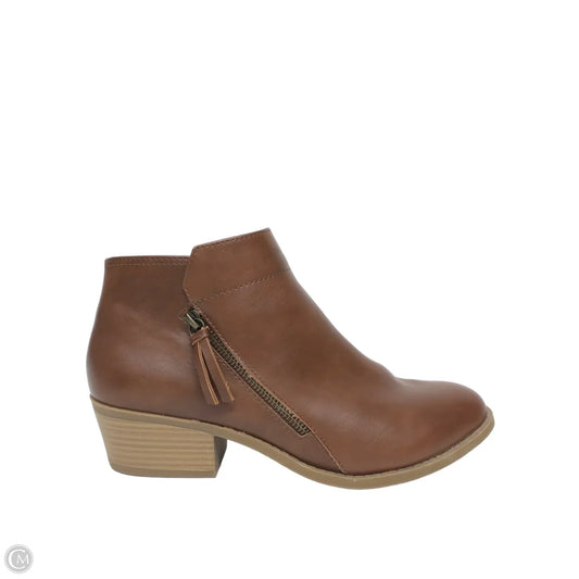 Boots Ankle Heels By Arizona In Brown, Size: 11