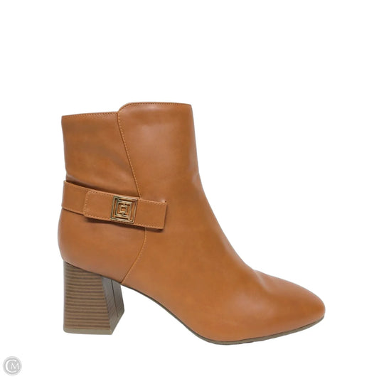 Boots Ankle Heels By Liz Claiborne In Brown, Size: 11